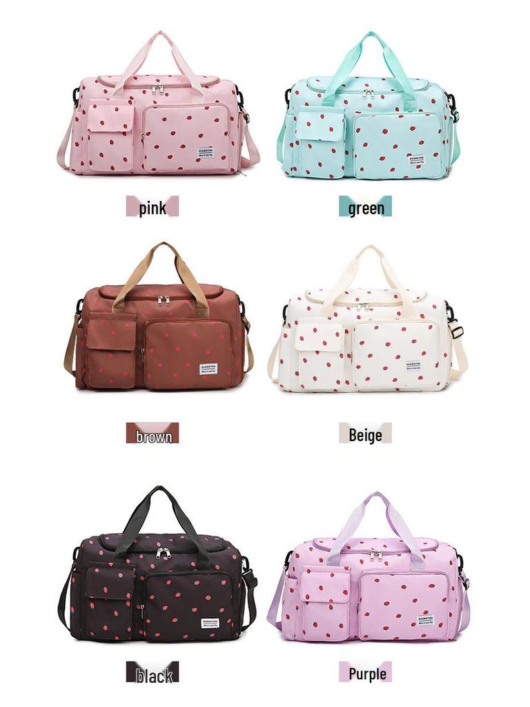 Borsa da Yoga e da Viaggio da Donna Fragola - Separazione Umido/Secco, Singola Spalla Portatile