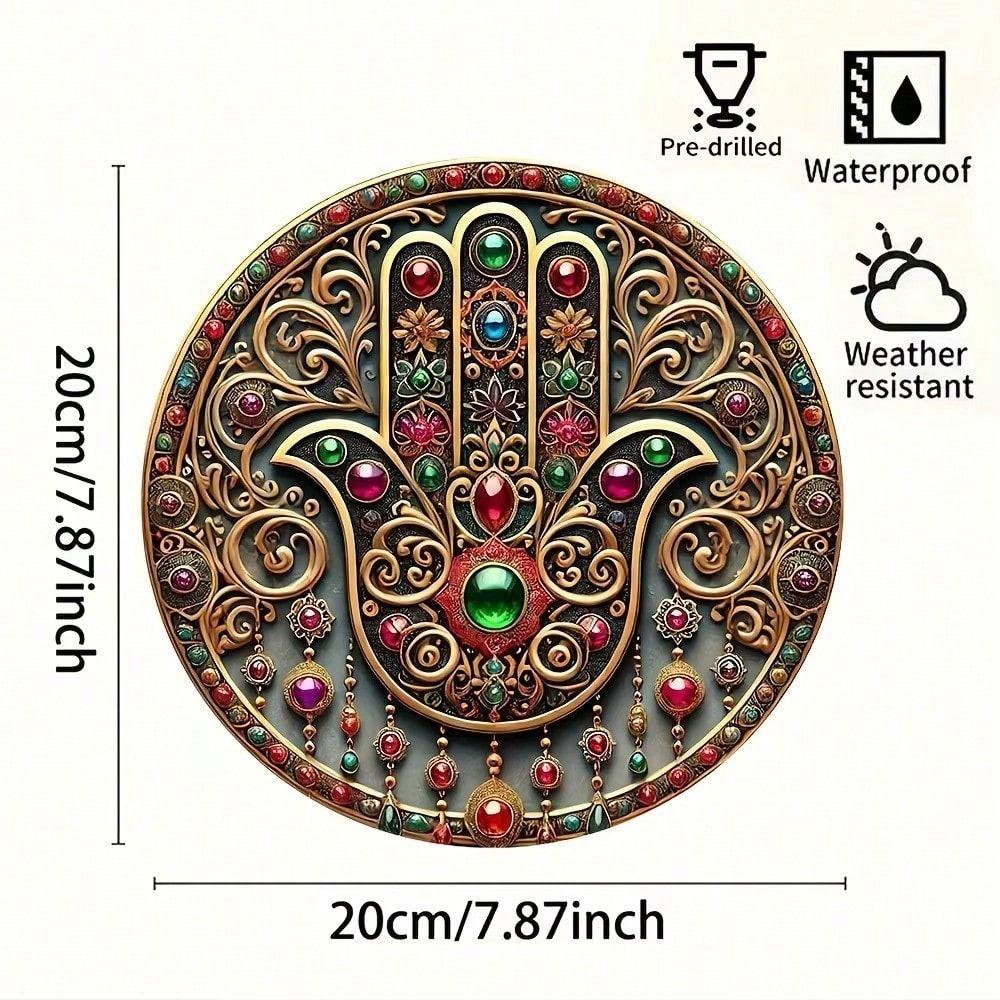 Metal Art Painting Handmade 20x20cm Tin Wall Decor