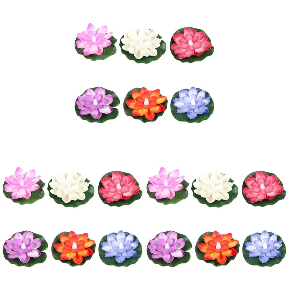 Lotus Floating Lantern Waterproof Decorative River Lantern Floating Pool Light Battery Operated Blessing Water Lily Candle Light