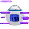 Starry Sky Projector Lamp Children Night Light Battery Powered LED Digital Alarm Clock Projection Light Kids Room Bedroom Decor