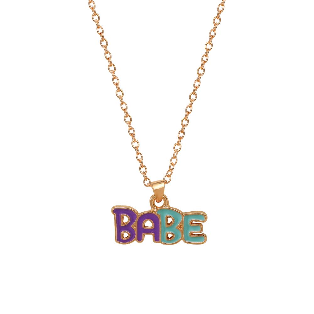 Small Pendant Jewelry Candy Ice Cream Rainbow Cloud Star Heart Flower BFF Joy Babe Charm Necklace Choker For Kids Girls Boy Gift