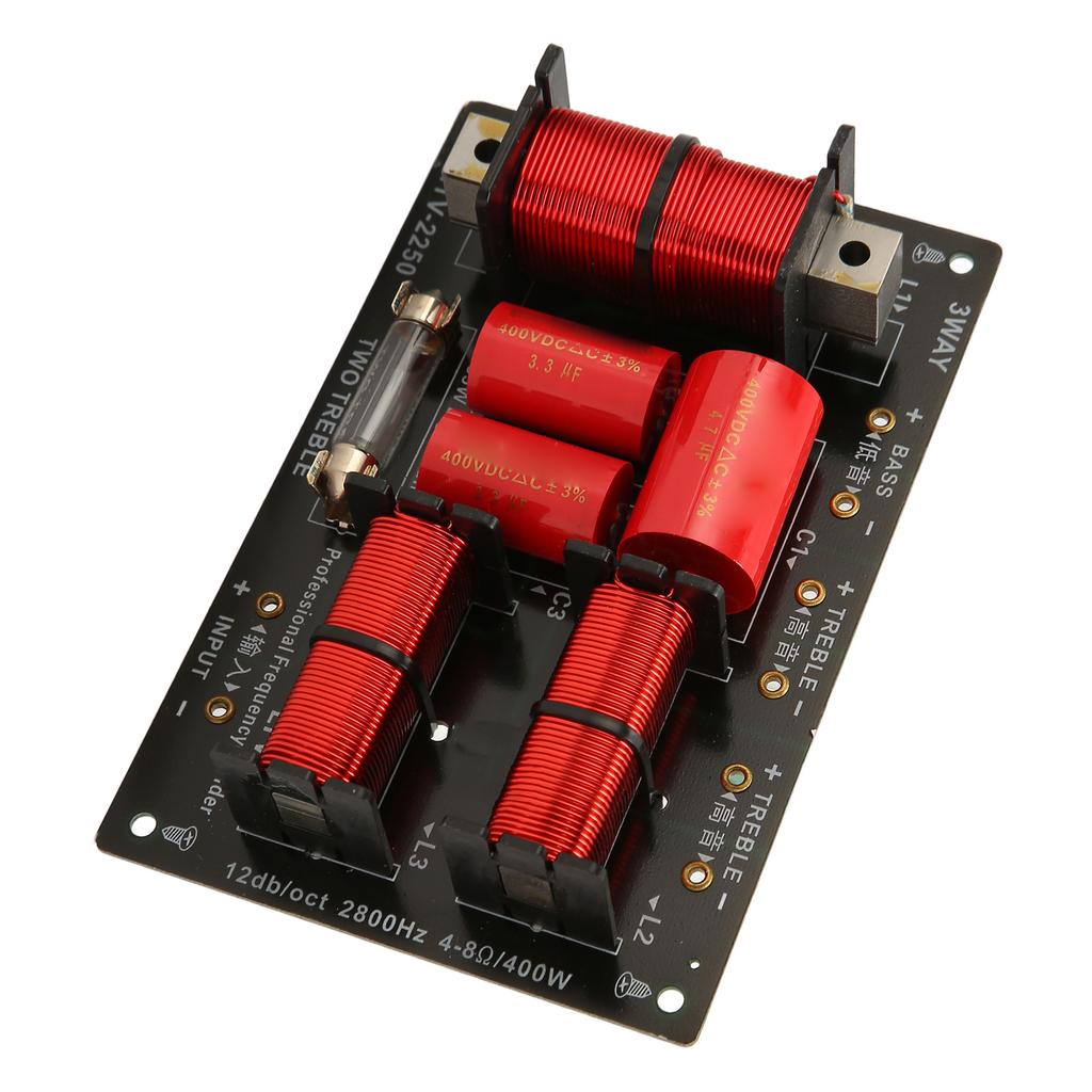400W 3 Way Frequency Divider Stable Signal Transmission Hi Fi Speaker Frequency Divider Module for Home