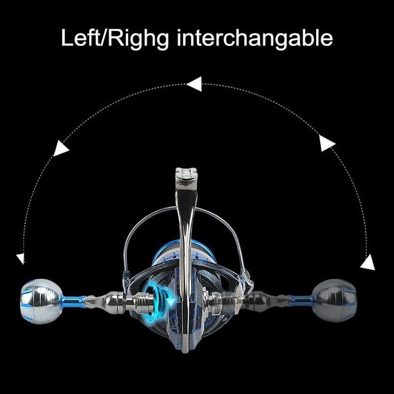 Neue Ganzmetall-Spinnrolle AL2500P-7500P Serie 5+1 Stahlkugellager Maximaler Widerstand 10KG Geeignet für Süß- und Meerwasser