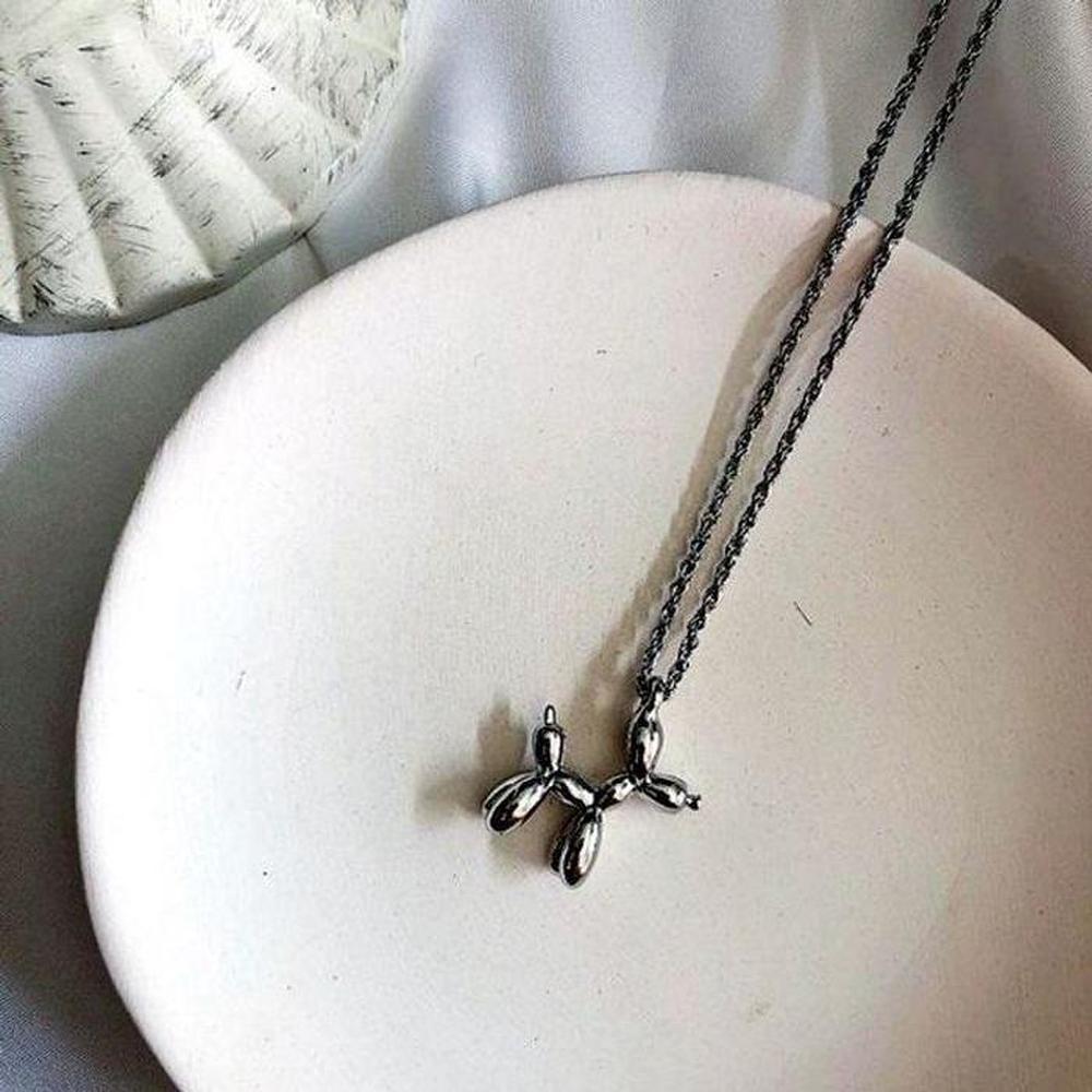 

[Onoma] Onm Necklace Long Chain Fashion Unisex Balloon Surgical Dog Sim (31454097)