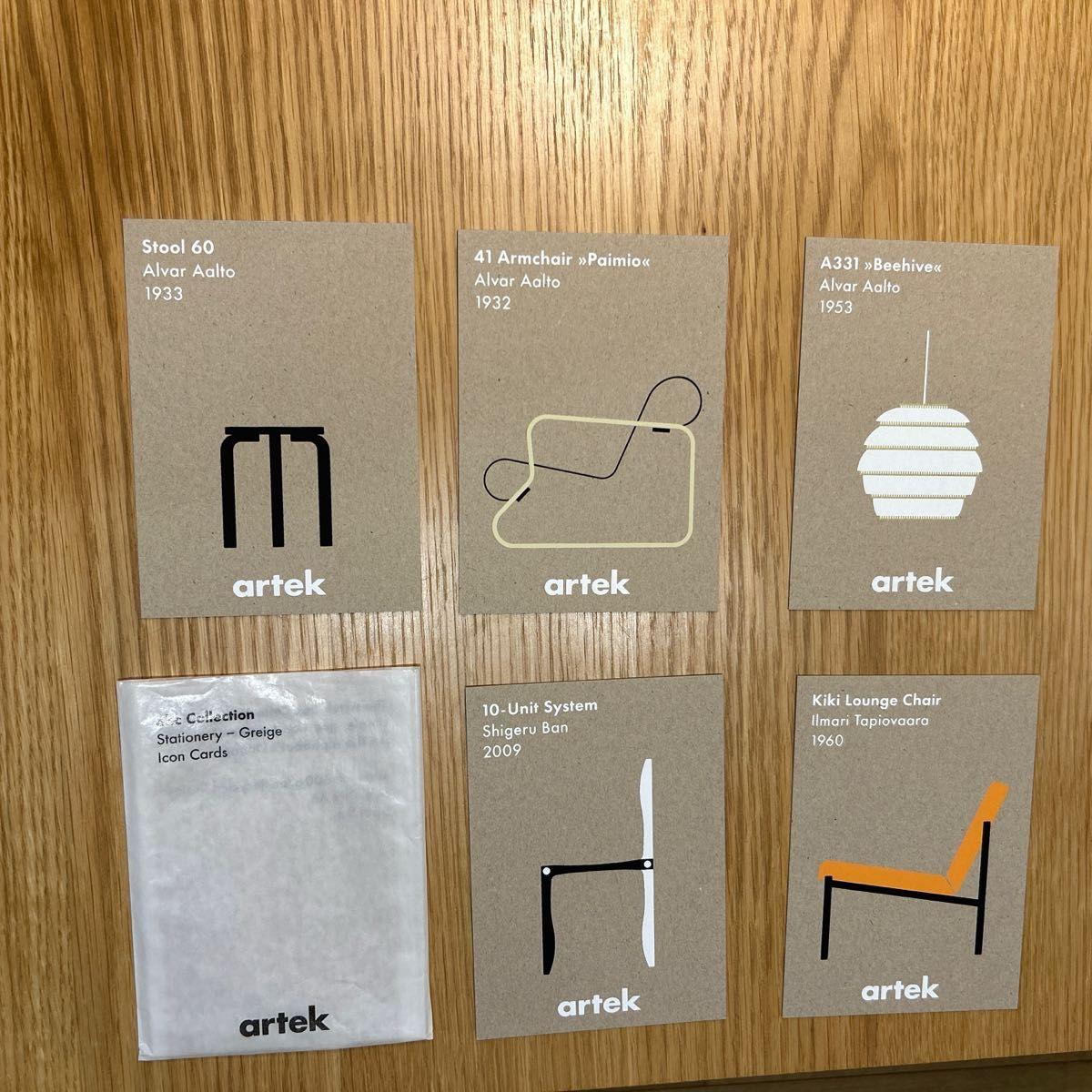 Used artek Set of 5 postcards