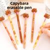 Cute Capybara Erasable Ballpoint Pen, Student Cartoon Magic Eraser Water Pen, High-Aesthetic Capybara Writing Stationery