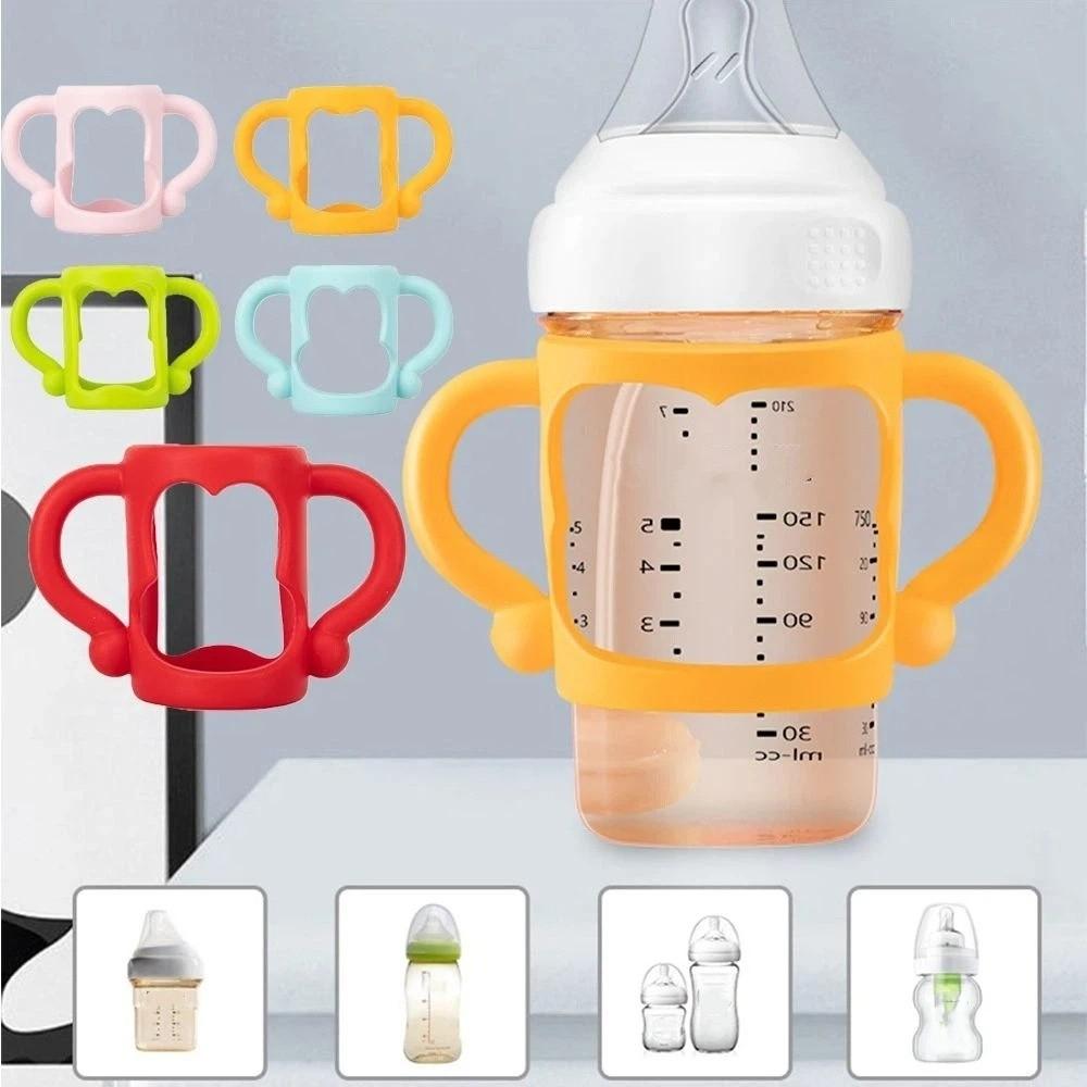 Resistant Silicone Feeding Bottles Accessories Wide Mouth Grip Baby Bottle Handles Universal Handle