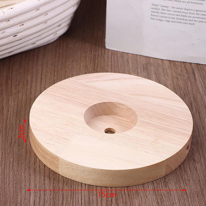10Cm 12Cm 15Cm Wood Table Lamp Base Round Solid Wood Display Lamp Base Light Parts Stand For Diy Table Lamp Bases