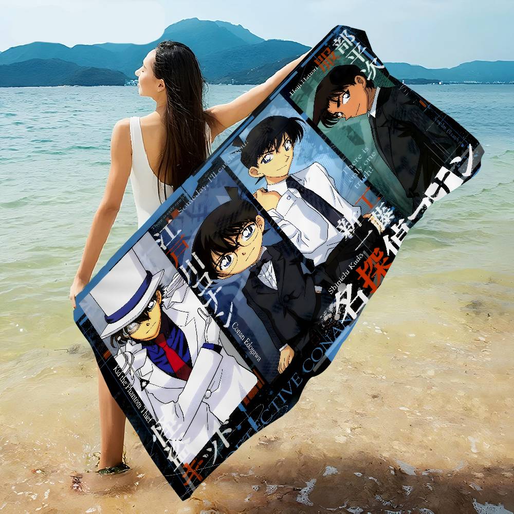3D D-detective C-conan Anime Microfiber Beach Towel Absorbent Quick dry Soft Yoga Swimming Resort Mountain Climbing Towel