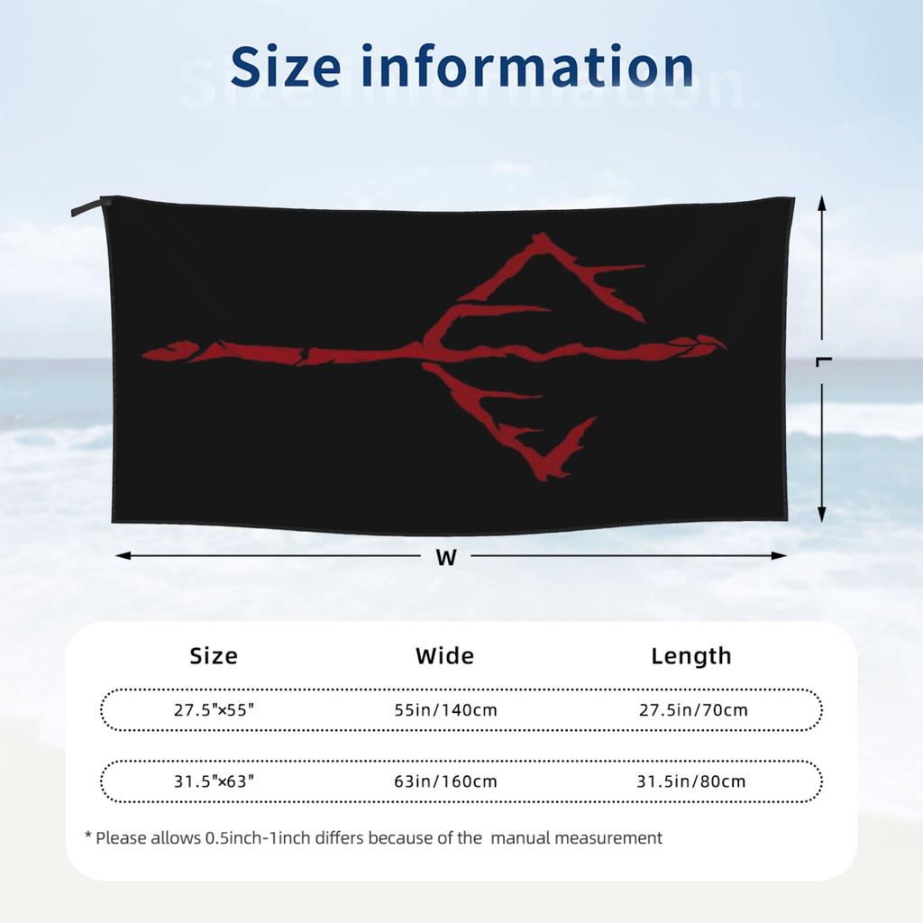Bloodborne hunter's mark Beach Towel Soft Microfiber Quick Dry Absorbent Quick Towels For Pool