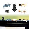 5pcs Small Cat Figurines Small Cute Animal Car Ornament Kitten Car Interior Decorations For Desk Shelf Living Room office