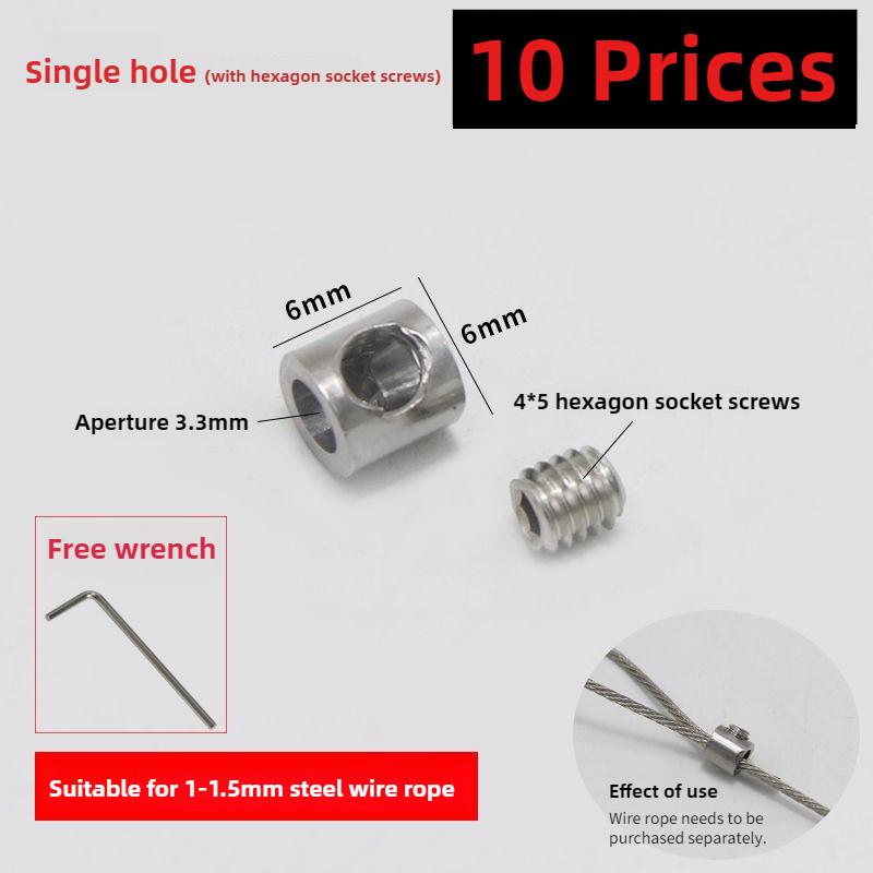 Stainless Steel Self-Locking Chuck Universal Buckle Complete Collection Fixed Buckle Steel Wire Rope Buckle Locking Hub Lock