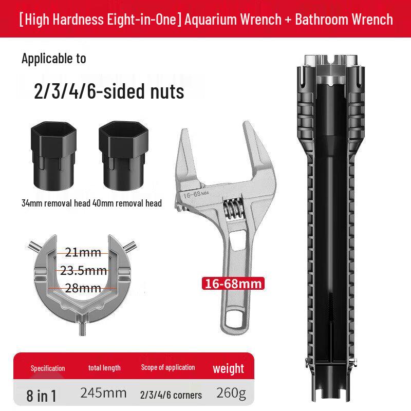 DELIXI 8-in-1 Multifunction Sink and Faucet Wrench
