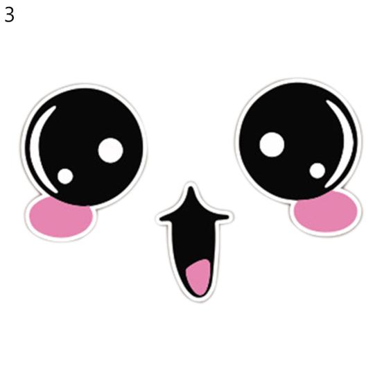 Funny Smiling Face Mirror Stickers Car Rearview Auto Vehicle Decoration Decals