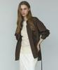 Your Linen Side Button String Shirt / Brown