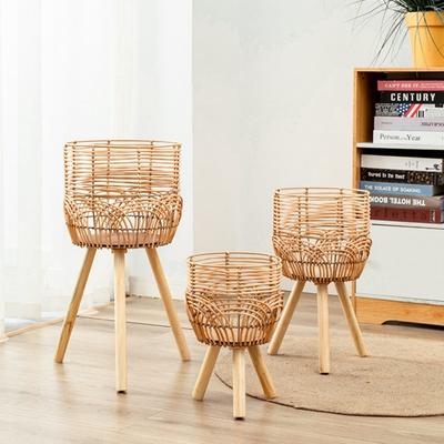 Flower Stand Good Supporting Load Bearing Weather-resistant Drop-resistant High Foot Free Standing Bonsai Rack Living Room Supply