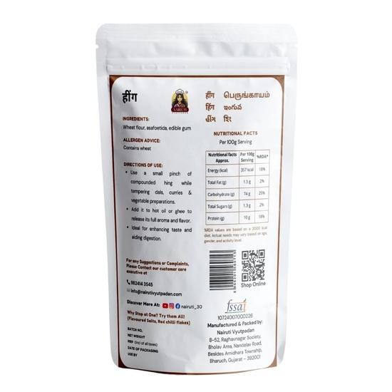 NAIRUTI VYUTPADAN Hing Powder 120g - Refill Pack | Authentic Asafoetida | Strong Aroma | Winter Digestive Support  | 100% Natural