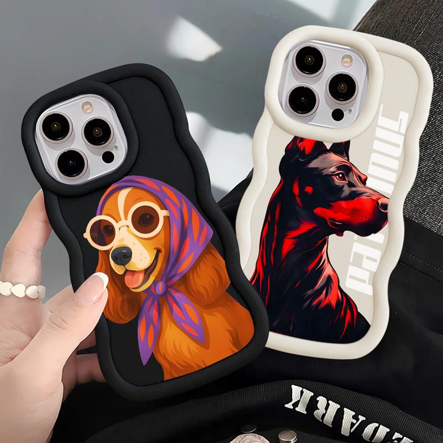 Cool Dog Case for iPhone 11 14 15 Plus 13 XR 16 Pro Max 8 12 17 Air Soft Phone Cover