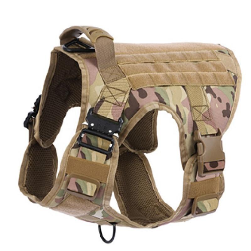 Tactical Dog Harness Military Training K9 Padded Quick Release Vest Pet Training Dog Harness For Set Small Medium Large Dogs