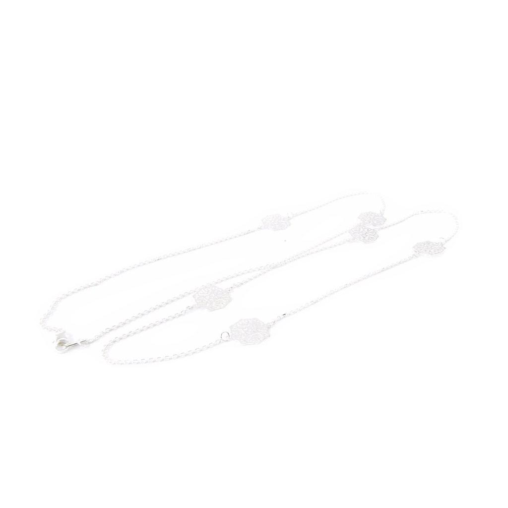 Les Trésors De Lily [I1144] - Silver Necklace 'Choreography' White