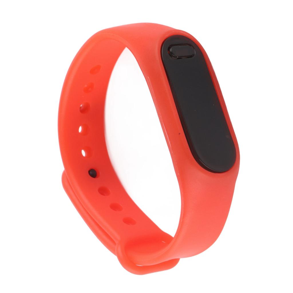 Smarte digitale Armbanduhr Leuchtende elektronische Uhr Modische stilvolle Armbanduhr Rot