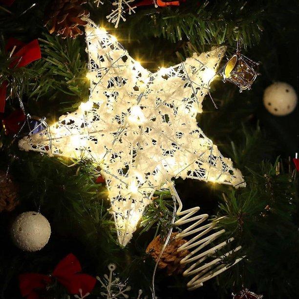 2026 LED Christmas Tree Topper Star Lights Battery Powered for Living Room Garden Party Decoration New Year