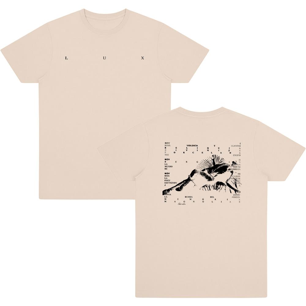 

Rosalía LUX Logo Tee Rosalia Berghain Album T Shirts Men Women Fashion Retro Short Sleeve Top Summer Casual O-neck Clothing XXL