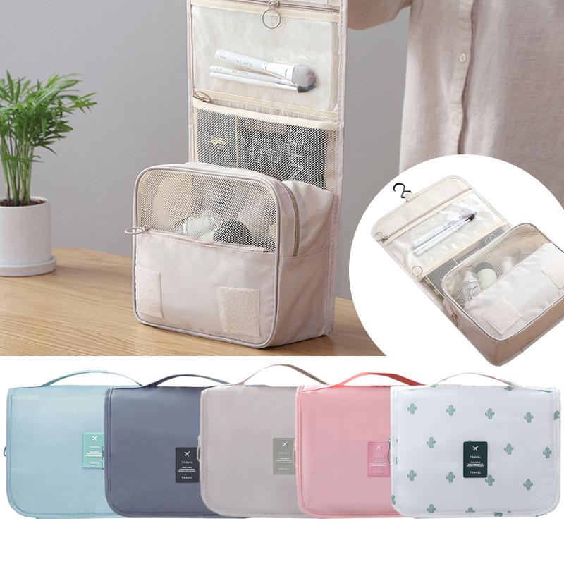 Makeup Storage Expandable Bag Hanging Large Capacity Travel Pouch Wash Organizer