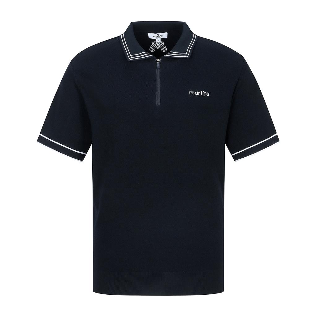 MARTINE GOLF Half Zip-Up Sweater_Navy (Men)
