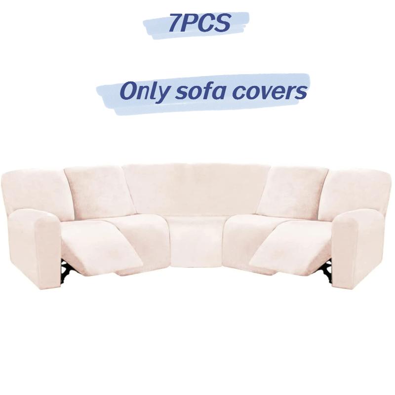 Cover Full Elastic Sofa Slipcover 5 Seater Corner Recliner Couchcover Sectional