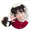 Curly Chignon Kids Messy Hair Bun Hair Band False Hair Pieces Synthetic Scrunchies  for Children
