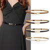Fashionable Minimalist Heart-Shaped Adjustable Slim Belt for Women – Versatile Small Leather Belt for Dresses and Skirts