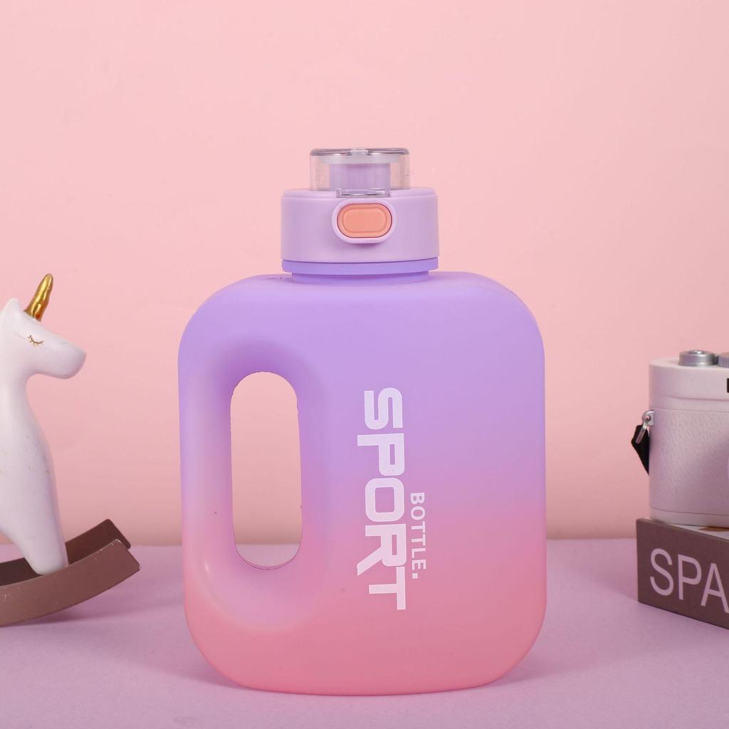 2023 Summer Gradient Sports Water Bottle: Large Capacity, Portable, Popular Design