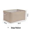 Thickened Foldable Linen Storage Basket with Handle for Cosmetics and Sundries