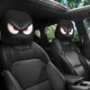 2Pcs Angry Eye Print Car Headrest Covers Elastic Unfilled Durable Comfortable Car Seat Headrest Protector Auto Interior Decor