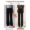 Autumn 2025 Women's High-Waisted Slimming Straight-Leg Black Jeans