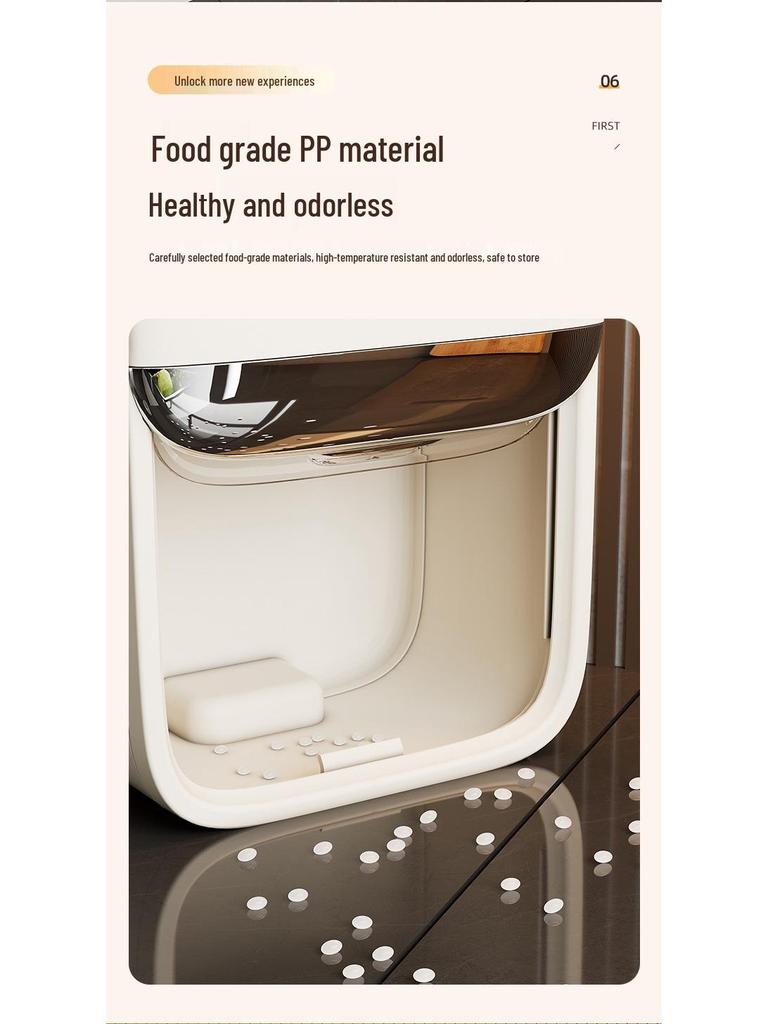 Recipiente de Armazenamento de Arroz de Plástico de Grau Alimentício de Grande Capacidade: Selado, À Prova de Insetos, À Prova de Umidade, À Prova de Poeira