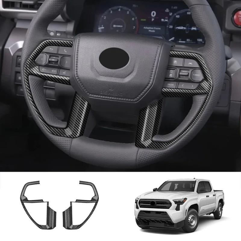 ABS Carbon Fiber For Toyota Tacoma 2024-2025 Central Control Trument Panel Steering Wheel Door Handle Interior Accessories