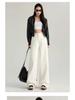 Women's Coffee Wide-Leg High-Waist Jeans - Trendy, Versatile, Slimming, Casual Drape Pants