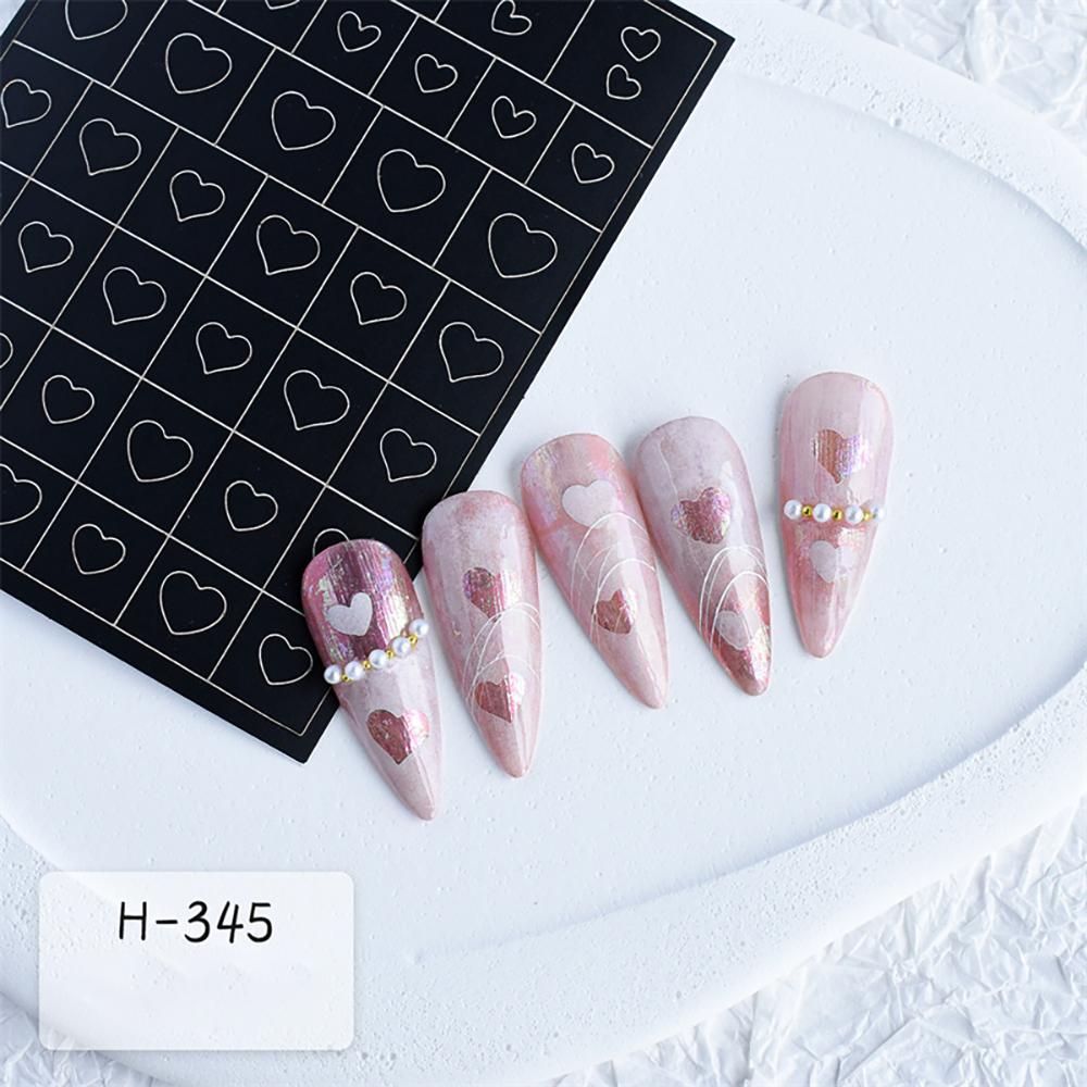 

New Instagram-Style Nail Art Stencils: Hollow-Out Airbrushing Stickers featuring Hearts, Butterflies, Stars, and Flames