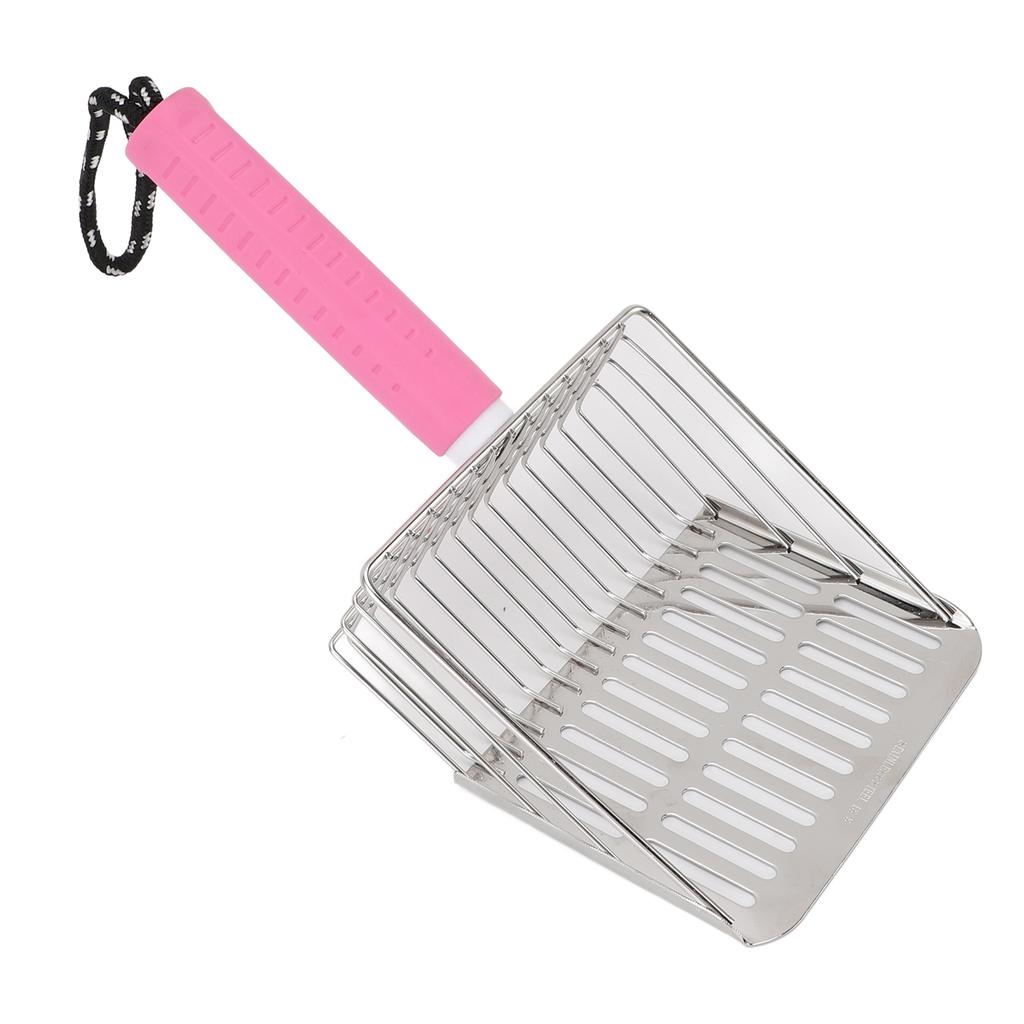 Pelle à Litière pour Chat Manche Amovible Pelle à Litière Facile à Nettoyer Acier Inoxydable Pelle à Excréments pour Bac à Litière