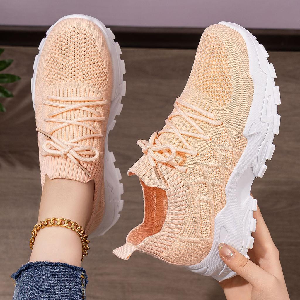 Women Plus Size Platform Sneakers Breathable Anti-Odor Chunky Dad Shoes Comfortable Casual Sports Shoes Lightweight Single Shoes