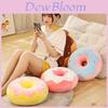Almofada de pelúcia em formato de donut, fofa e ideal para decoração de casa e assento confortável.