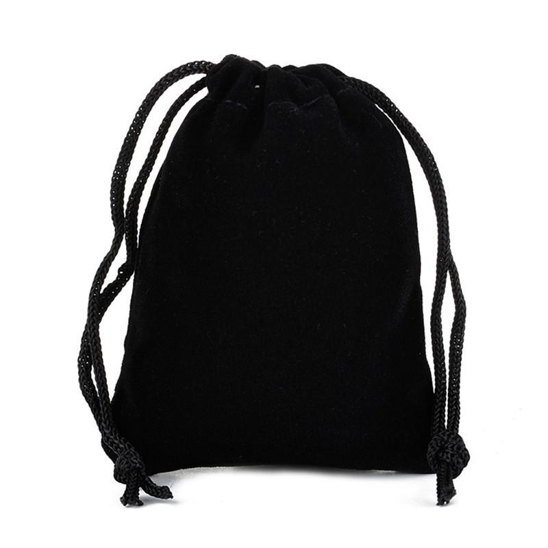 100Pcs/Lot Drawstring Velvet Sachet 5x7/7x9/9x12/10x15cm Pouches Small Size Jewelry Gift Display Packing Bags Can Customized