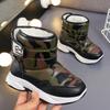 Fleece-Lined Camouflage Snow Boots for Kids, Warm Winter Short Boots, New Arrivals for Boys & Girls