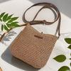 Casual Messenger Straw Woven Bag New Summer Simple Hand Straw Bag Woven Bag Vacation Beach Bag Versatile Women's Bag Factory