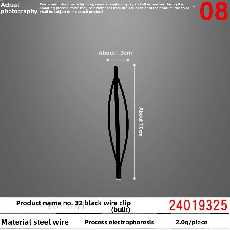 

Черная клипса-капля воды Электрофоретически черный зажим Bb Ручной работы Аксессуар для волос Материал для заколки Аксессуар 24019325#(1pc)