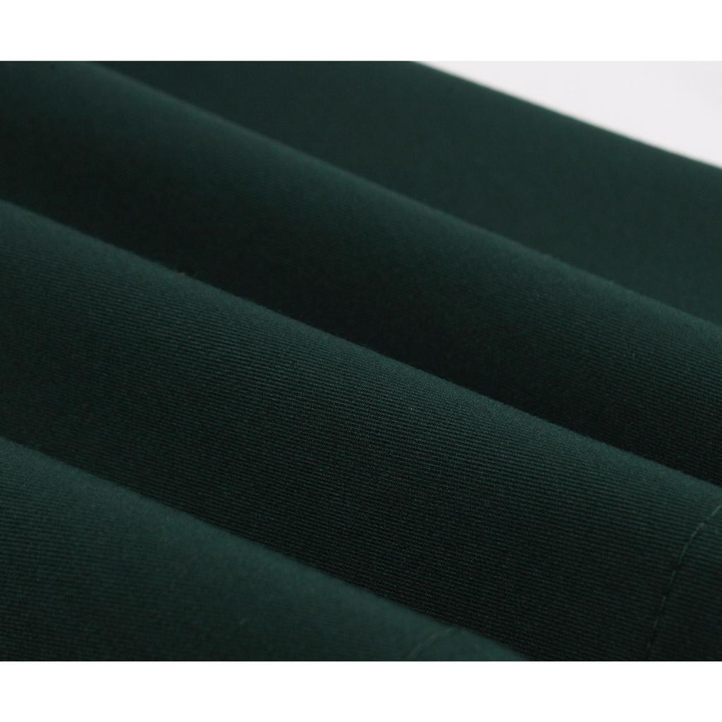 GMXIA Vestido Elegante de Estilo Herben con Cuello Corazón, Plisado, Cintura Alta y Color Sólido Vintage