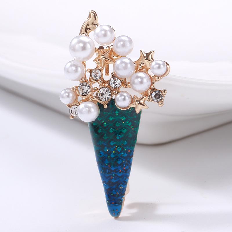 

Простая, модная и милая брошь-конус, булавка из сплава с жемчугом, брошь-заколка для воротника Anti-Light