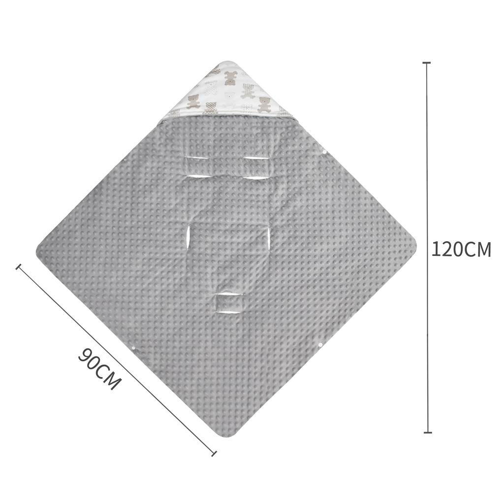 Bebamour Swaddle for Baby Outing Lap Cold Protection Newborns, Supplies, Multi-Purpose Blanket, Blanket, Windbreaker, (Bear)